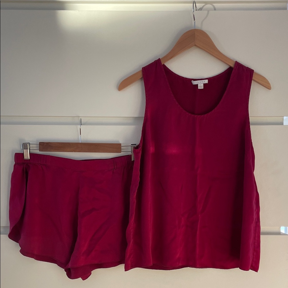 Lunya Women's Rich Red Sleepwear Set